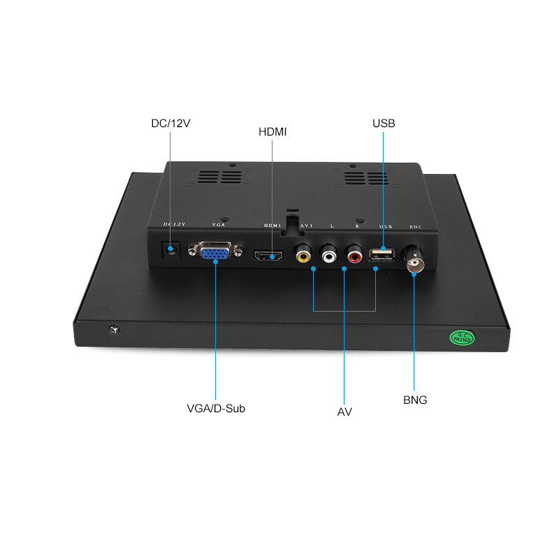 Vỏ kim loại Polcd Màn hình LCD công nghiệp 10 inch Màn hình cảm ứng nhúng đa chức năng