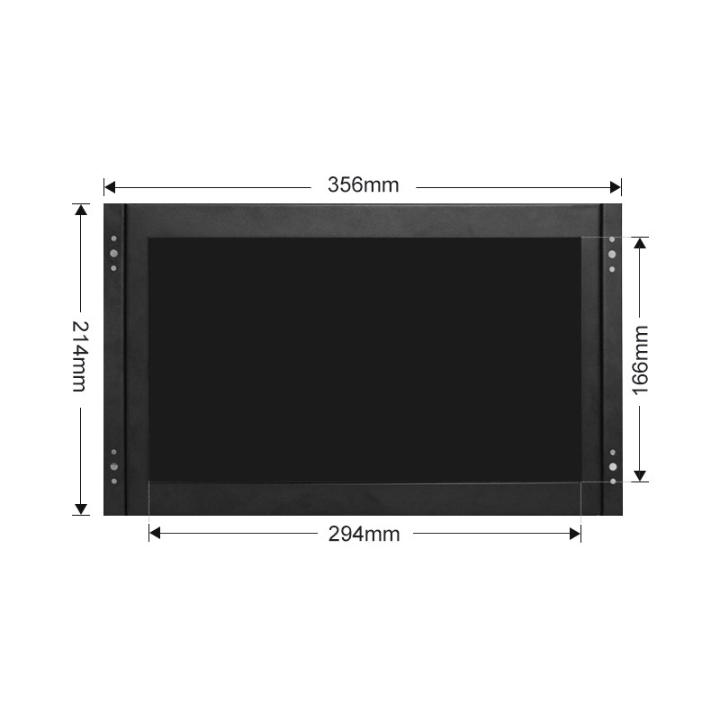 Vỏ kim loại Polcd 13,3 inch Màn hình LCD công nghiệp Khung mở Màn hình cảm ứng VGA HDMI
