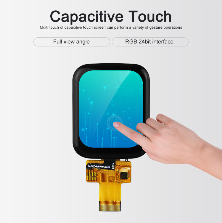 Polcd 1.69 Inch 240x280 Capacitive Touch Panel Full View Angle LCD Module Cho Đồng hồ thông minh