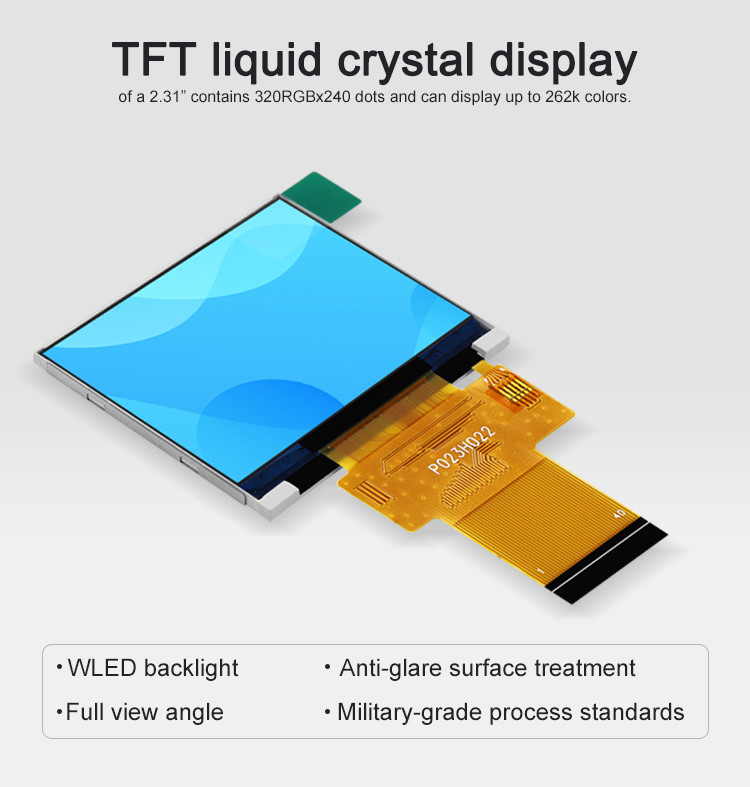SPI ILI9342C Cổng nối tiếp Dots Matrix Màn hình cảm ứng Màn hình TFT Màn hình IPS LCD 2,31 inch 320x240