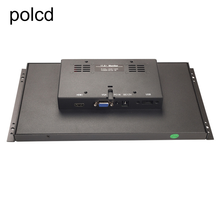 Vỏ kim loại Màn hình LCD công nghiệp Polcd 11,6 