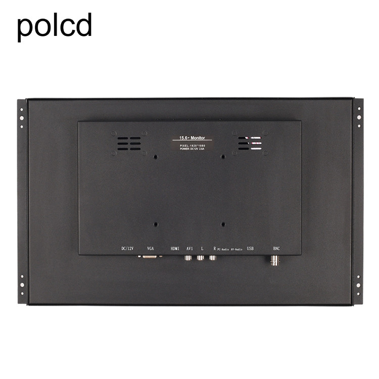 Polcd Metal Wall Mounted Màn hình LCD 15,6 inch nhúng Cổng IPS HDMI công nghiệp