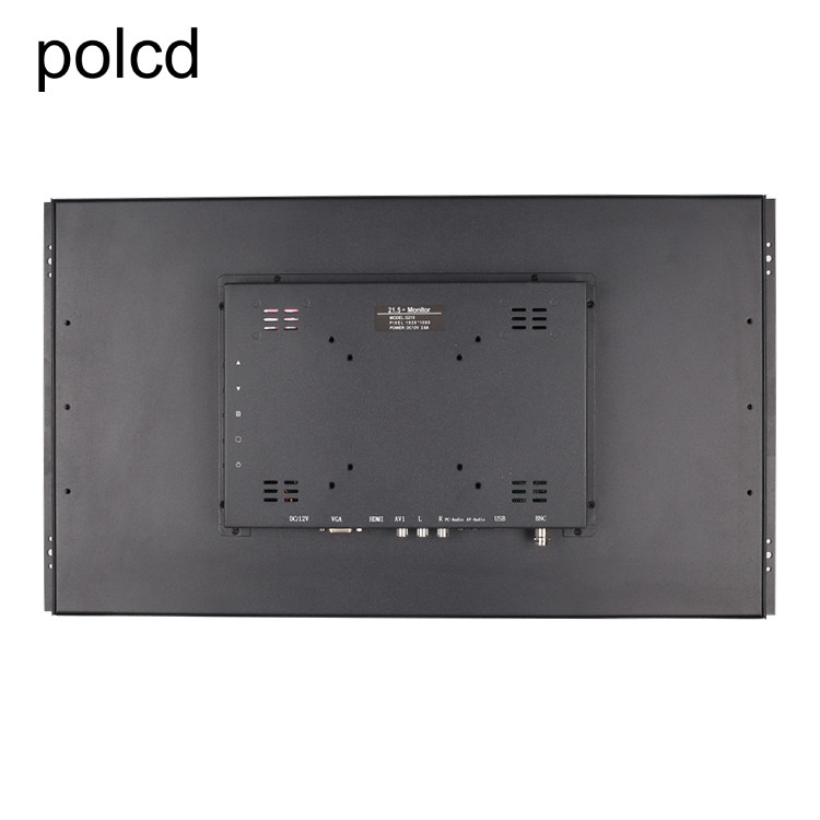 Màn hình LCD công nghiệp Polcd 21,5 inch Màn hình cảm ứng Vỏ nhôm kim loại phẳng nguyên chất