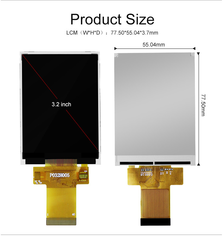 Polcd 3,5 inch 240x320 kích thước pixel màn hình TFT nhỏ 320x480 ILI9488 Driver IC