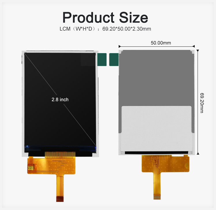 Màn hình cảm ứng LCD màu Polcd 2.8