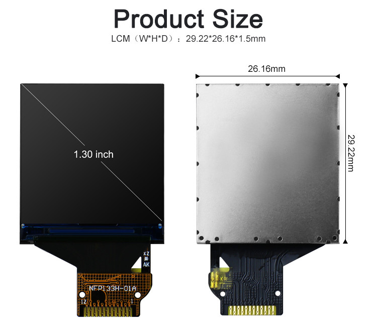ST7789V IC TFT LCD Màn hình cảm ứng 240 * 240 Chế độ xem đầy đủ cho đồng hồ thông minh