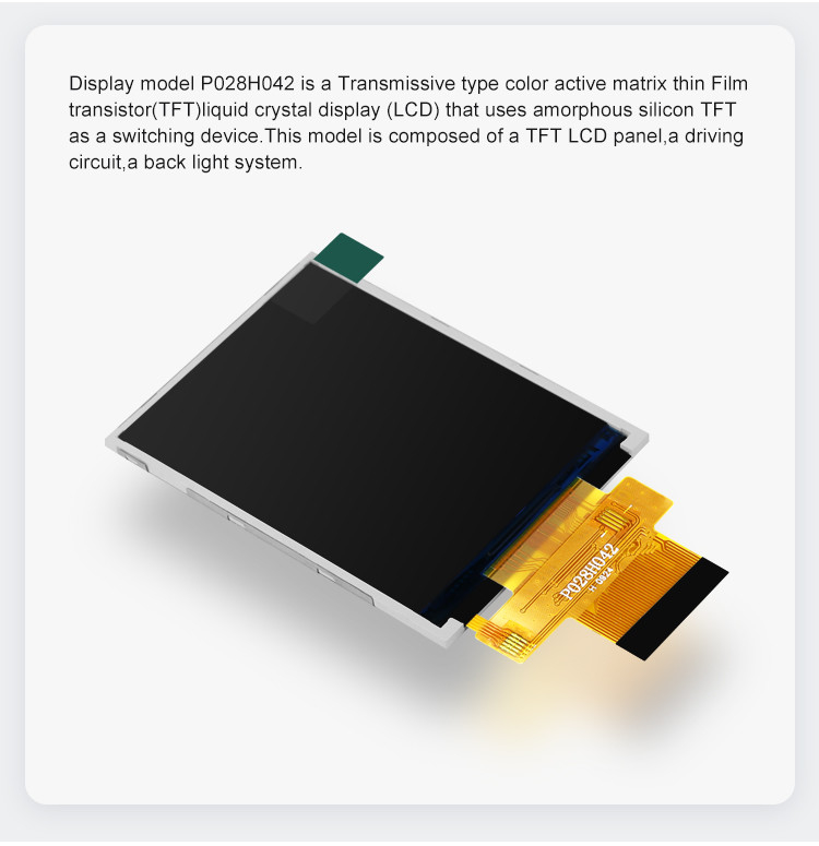 Polcd MCU 8 Bit 2.8 Mô-đun LCD 57.6Mm Màn hình hiển thị màn hình cảm ứng Modul 12 0'CLOCK