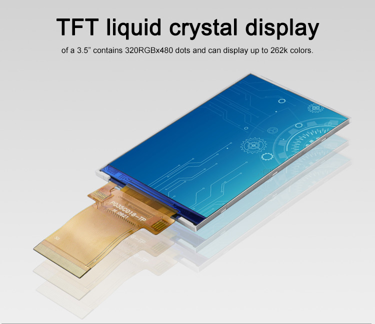 3.5 Inch LCD Panel Module 320x480 Rgb Spi Interface Full Color Tft Lcm Display Polcd