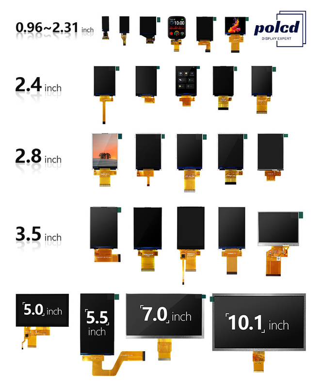Polcd Tùy Chỉnh TFT LCD 0.96 ~ 10.1 