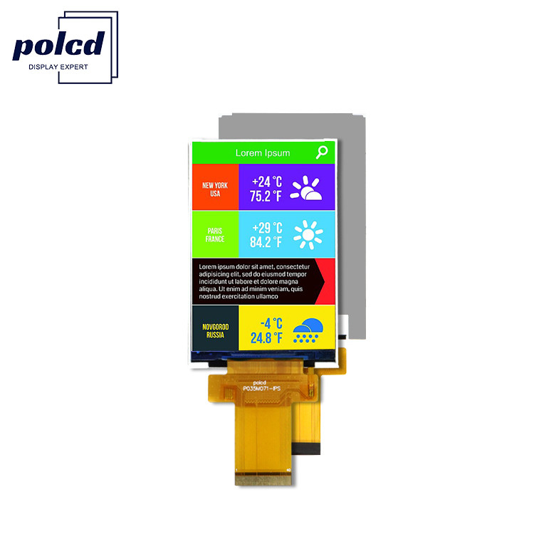 3.5 inch Thiết bị công nghiệp Tft Color Lcd Module Ips Mcu Spi Interface