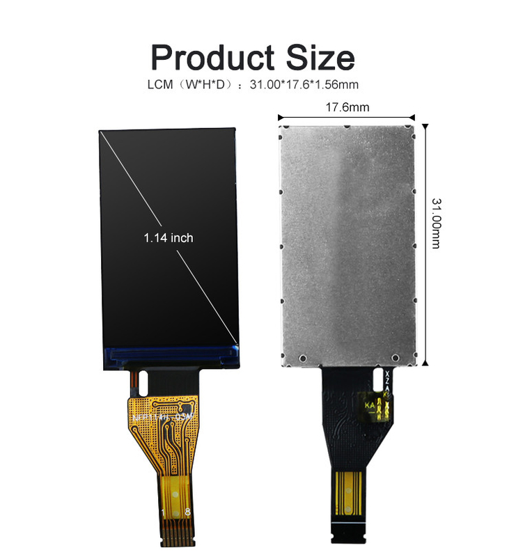 Polcd 1.14 Inch 550 nit Độ sáng IPS Screen St7789v 135X240 Tft Color Display