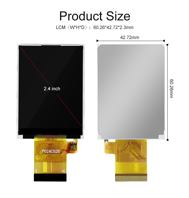 Polcd ST7789V 2.4 Inch Tft Display 12 0'CLOCK 240x320 tft màn hình màn hình LCD