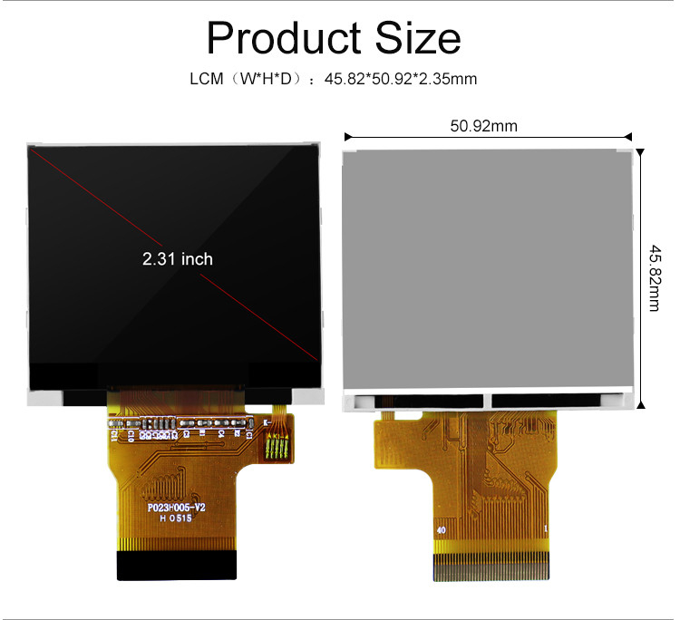 Polcd Màu 262K 2.31 Inch Square Screen 300 Nit 320x240 tft màn hình LCD