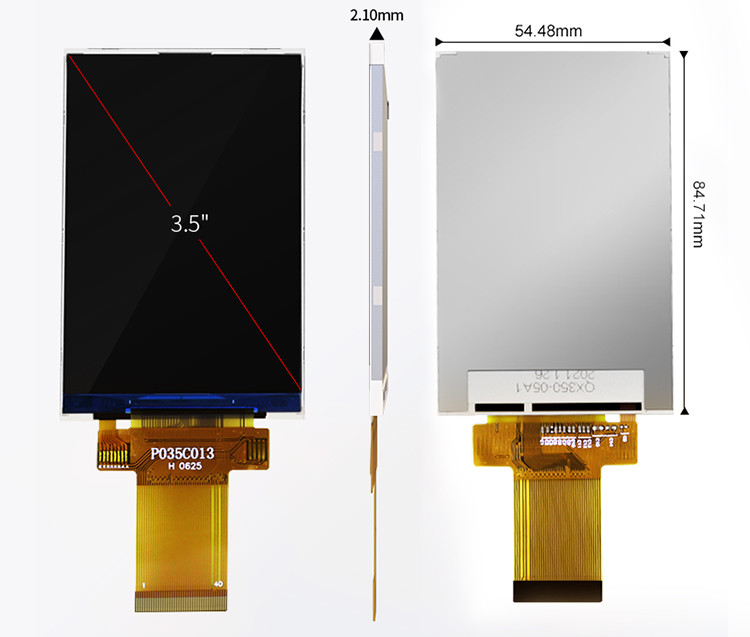 Polcd 320x480 3.5 Inch TFT Panel Spi 8 / 9 / 16 / 18 Parallel Interface màn hình LCD