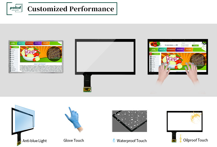 Polcd 13,3 inch Glass Multi Points Touch Panel Waterproof CTP ILI2511 GG Màn hình cảm ứng dung lượng