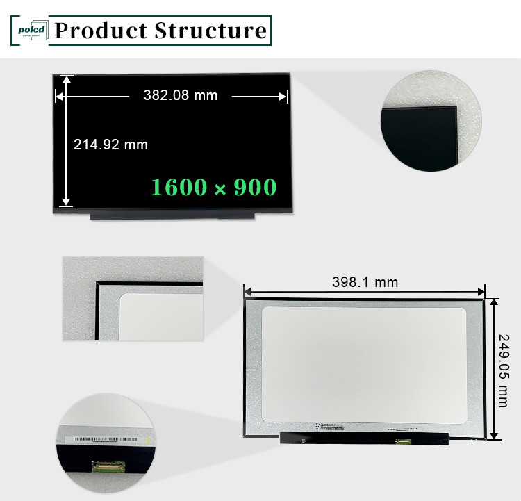 17.3 Inch Original NT173WDM-N23 1600x900 Transmissive eDP 60Hz 30 Pin Phân tích LCD thay thế cho máy tính xách tay