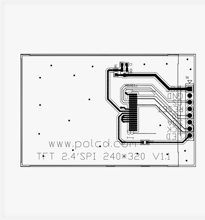 Polcd RoHS Màu 262K Lcd Tft 2.4 Inch ST7789V2 Bảng điều khiển cảm ứng Tft