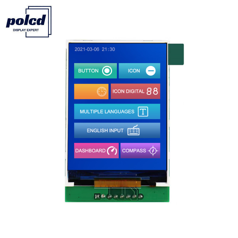 Polcd RoHS Màu 262K Lcd Tft 2.4 Inch ST7789V2 Bảng điều khiển cảm ứng Tft