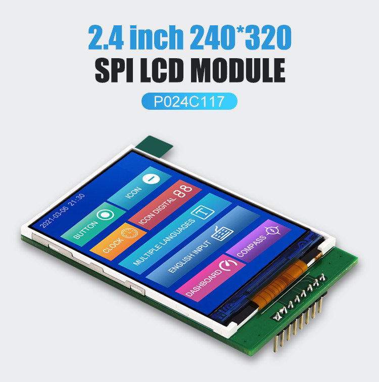 Polcd RoHS Màu 262K Lcd Tft 2.4 Inch ST7789V2 Bảng điều khiển cảm ứng Tft