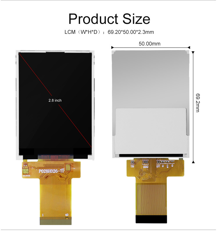 Màn hình TFT độ sáng cao Polcd ILI9341V Màn hình Raspberry Pi 16 bit 2,8 inch