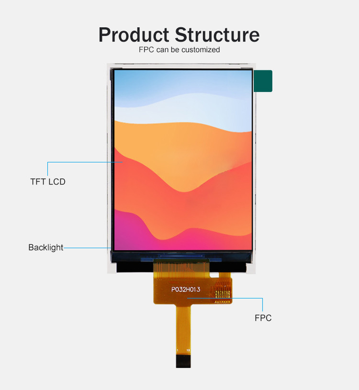 Polcd ST7789V 3,2 inch Tft Lcd Màu 262K Màn hình LCD TFT 48,6mm 12 0'CLOCK