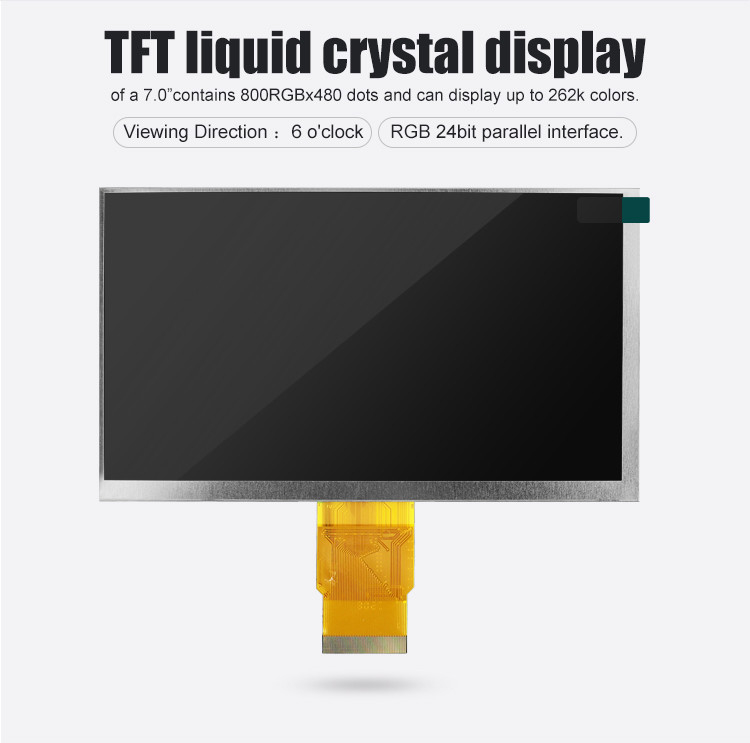 Polcd 7 inch Tft Module 800X480 Độ sáng cao IPS Screen RGB Interface Capacitive Touch Panel 7