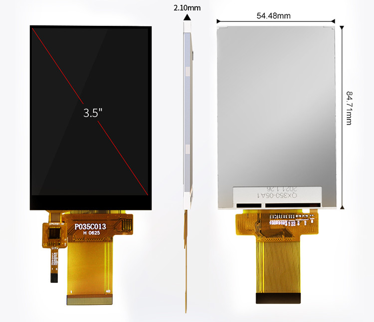 Polcd 3,5 inch TFT Độ phân giải cao 320 * 480 MCU SPI Parallel Interface Capacitive Touch Screen Panel màn hình LCD