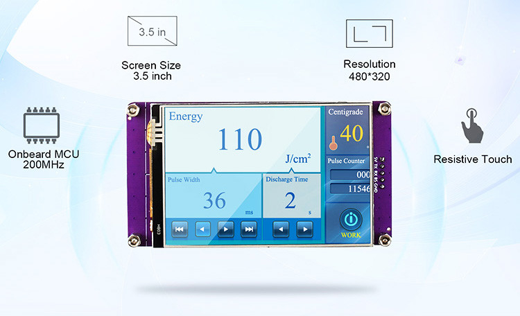 Polcd 3.5 Inch Serial Port Instruction Command Screen LCD Modules TFT Display HMI màn hình cảm ứng