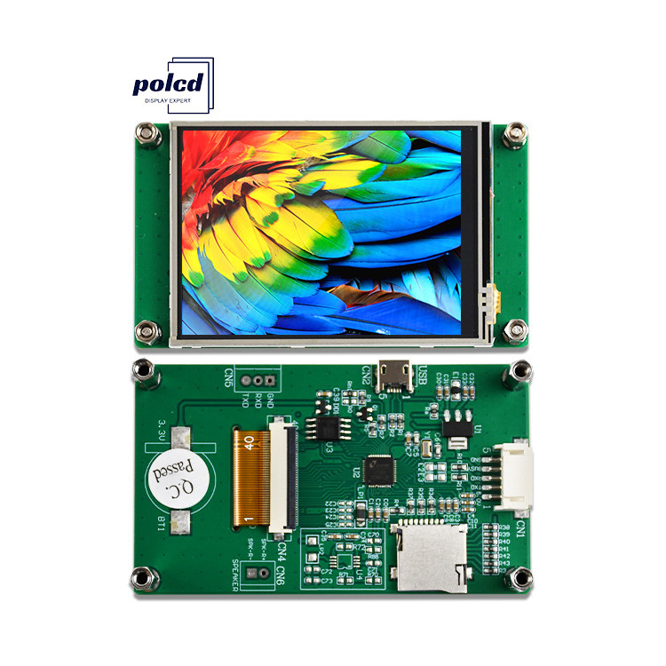Polcd 2.8 Inch 240 * 320 HMI TFT LCD tích hợp Mô-đun điều khiển bởi bất kỳ màn hình cổng hàng loạt MCU