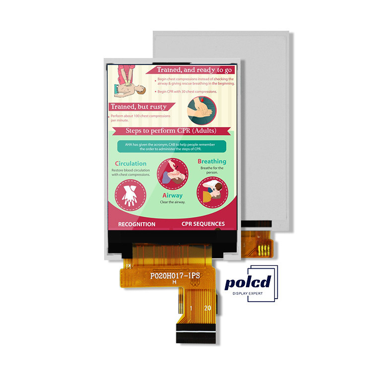 Polcd MCU 8 BIT Màn hình Tft 2 inch Màn hình LCD IPS TFT 30,6mm