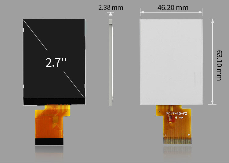 Màn hình LCD Polcd ILI8961 2.7 Tft Lcd 960X240 TFT RGB 8 Bit 6 0'CLOCK