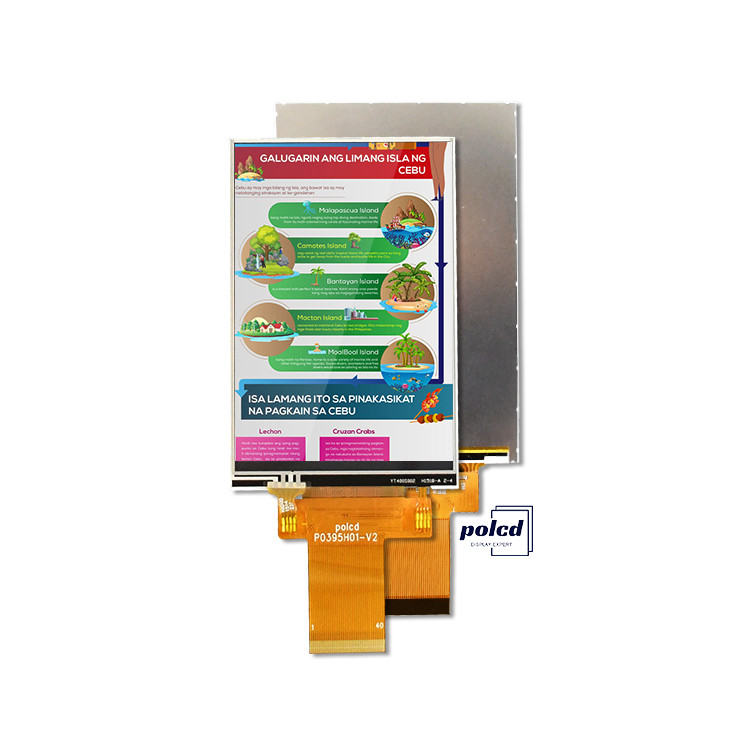 Polcd Custom 3.95 inch 320x480 Ips Tft Lcd RGB giao diện Liquid Crystal Display Module với cảm ứng