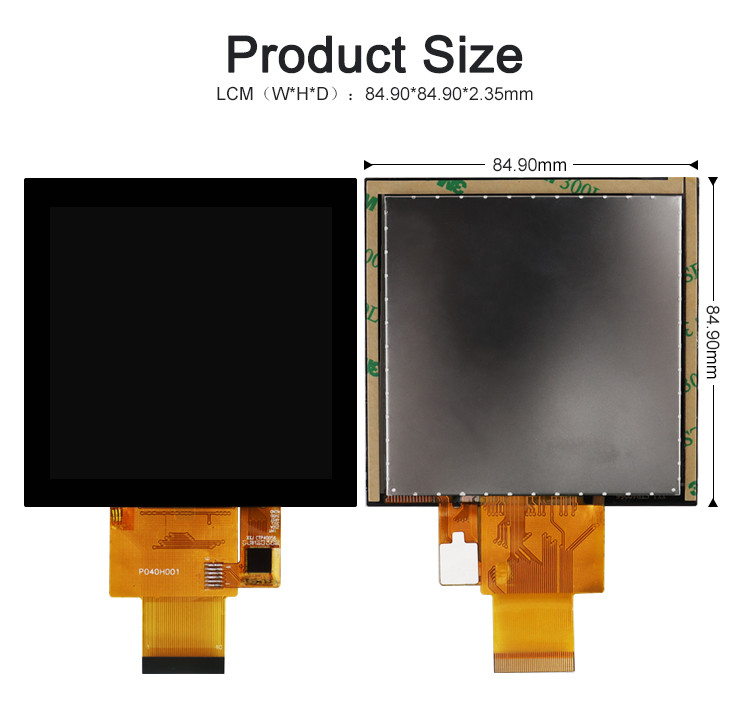Polcd 4 inch LCD Panel 480*480 IPS LCD Display Độ sáng cao RGB Interface TFT LCD Module
