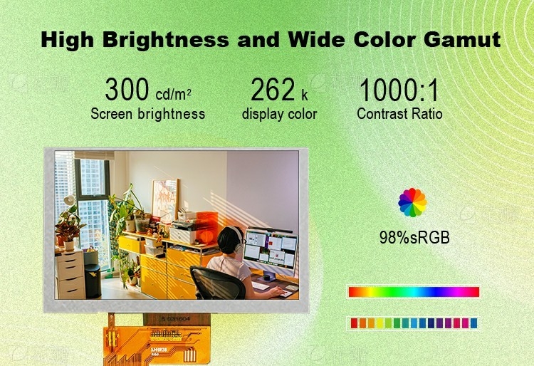 Polcd Custom 5 Inch LCD Module RGB Interface 800*480 ST7265 Bảng IPS Màn hình LCD TFT