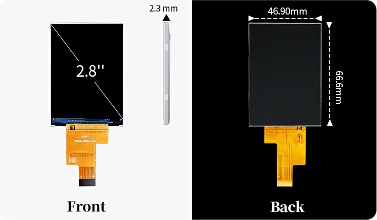 Polcd 2.8 Inch IPS Tất cả góc nhìn TFT 480 * 640 Độ phân giải 20 Pin ST7701S IC LCD Display Module