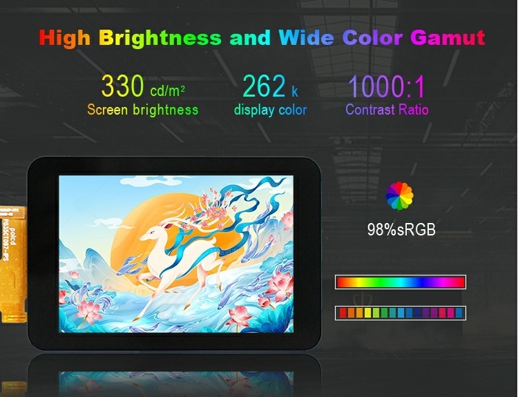 Polcd CTP 320x480 Độ phân giải 30pin 3.5 Inch TFT LCD Touch Screen Module 330 nit TN Glass LCD Display
