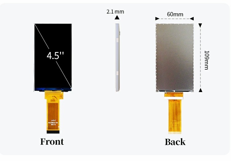 Polcd Rgb Interface 4.5 Inch Color Display Panels 480 * 854 Độ phân giải 40pin GC9503V Ic TFT LCD Module