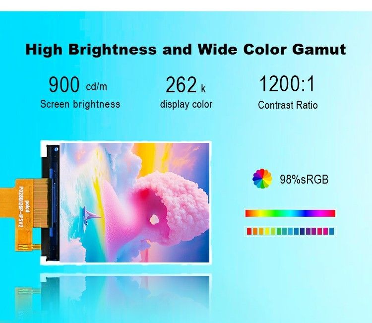 Polcd Lcd nhỏ 2,8 inch 240x320 Độ sáng cao 900 nit IPS LCD Module Display 2,8'' công nghiệp TFT