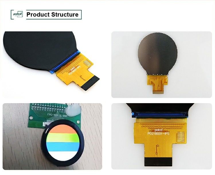 Màn hình LCD màu TFT IPS tròn 2.1 inch 480x480 với giao diện MIPI cho LCM và Bảng điều khiển