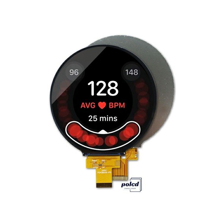 Polcd Kích thước nhỏ Màn hình LCD tròn 4 inch 720x720 pixel 4Line giao diện MIPI Hiển thị đầy màu