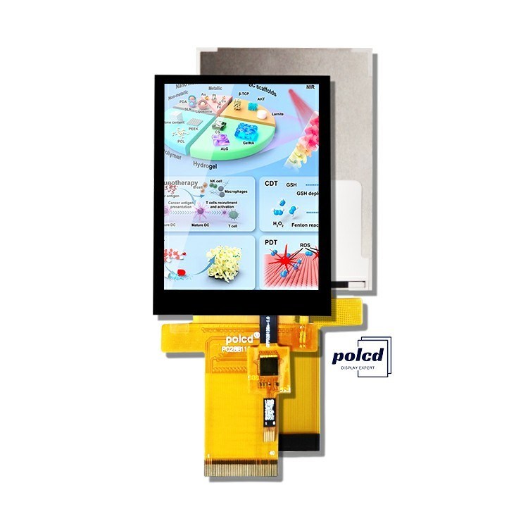 Polcd 2.8 Inch 480x640 Resolution IPS Glass TFT LCD Display Module with RGB Interface Type LCM