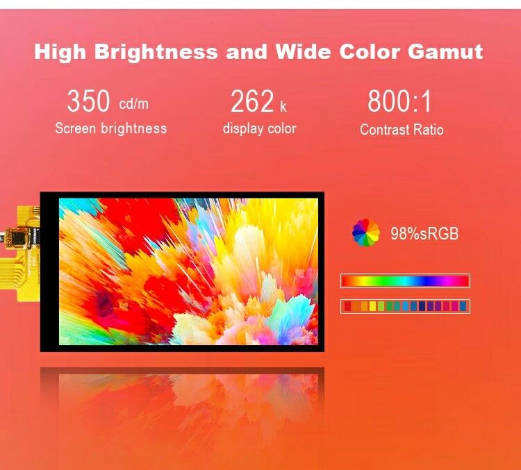 Polcd 5,5 Inch Full Viewing Angle TFT Display 720x1280 Độ phân giải 350nit Hiển thị màn hình LCD hiệu suất cao