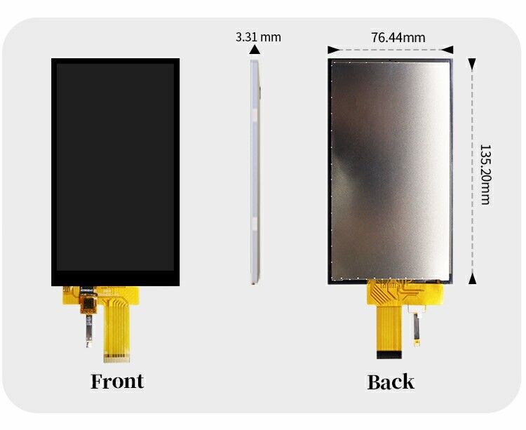 Polcd 5.5 Inch Thin Display LCD Panel 720x1280 Độ phân giải MIPI Interface TFT LCD Vertical Screen