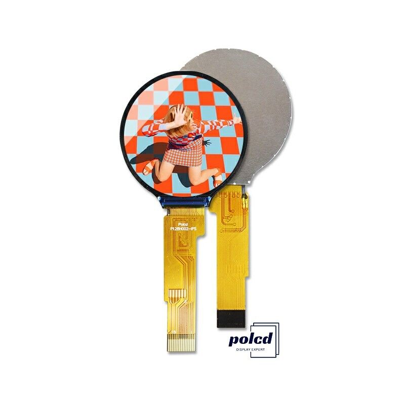 Polcd Khung nhỏ 1,28 inch màn hình LCD 240 * 240 1,3 inch Spi giao diện IPS hình tròn Tft LCD Panel