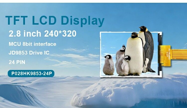 Polcd IPS Modules 2.8' 240*320 Panel Spi giao diện JD9853 IC Screen 2.8 Inch Tft LCD Display