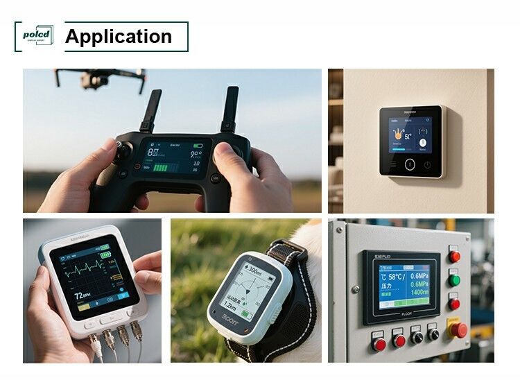 Polcd Đen 320*240 RGB TFT Display 18 Bit Độ sáng cao 2.31 inch LCD Panel