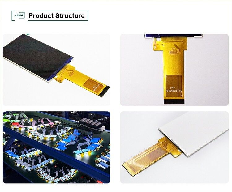 Polcd 480 * 800 Phân tích LCD Panel 4 Inch RGB Interface ST7701S Ic Mô-đun hiển thị LCD TFT tùy chỉnh