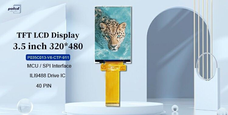 Polcd 3,5 inch màn hình hiển thị cảm ứng LCD Màn hình 320 * 480 SPI MCU giao diện IPS toàn cảnh Touch Module