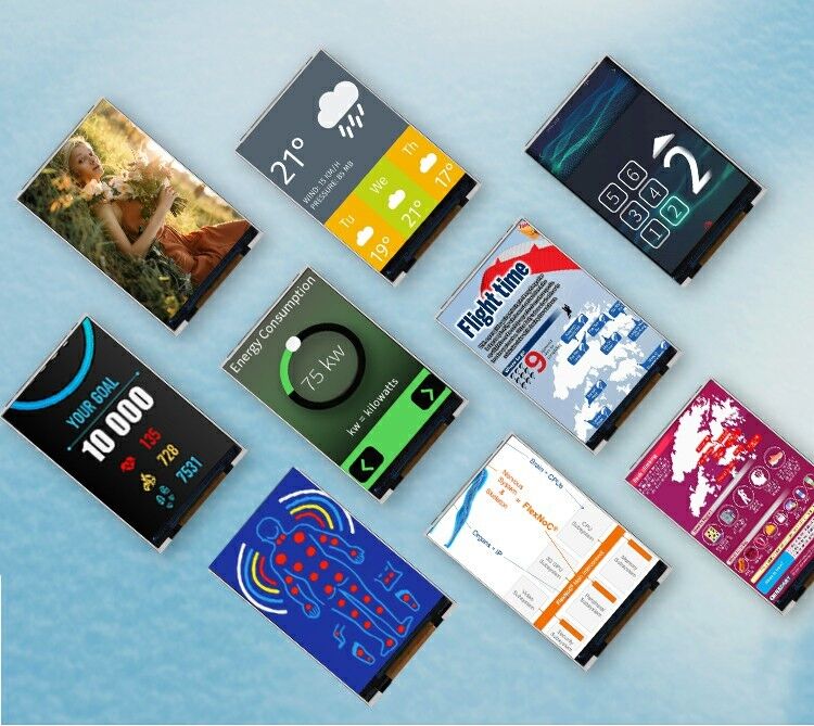 Polcd LCM nhà máy 3.5 inch 320 * 480 Mcu Spi giao diện 300 nit TFT LCD mô-đun màn hình màn hình cảm ứng