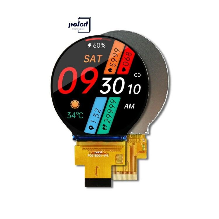 Polcd 2,1 inch IPS LCD tròn nhỏ 480 * 480 giao diện Mipi ST7701S Circle Circular TFT Display Module